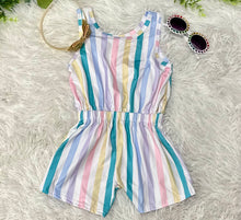 Load image into Gallery viewer, Girls stripped romper