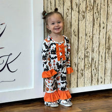 Load image into Gallery viewer, Halloween girls ruffle onesie