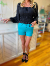 Load image into Gallery viewer, High rise color jean shorts