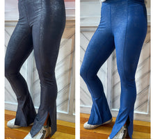 Load image into Gallery viewer, Foil printed slit leggings
