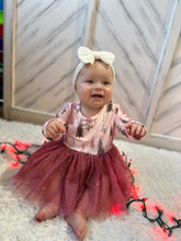Load image into Gallery viewer, Christmas tree tulle infant onesie