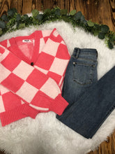 Load image into Gallery viewer, Hot pink checkered sweater
