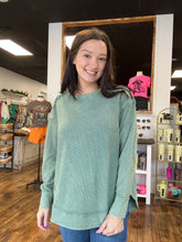 Load image into Gallery viewer, Mineral washed oversize round hem top