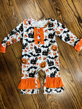 Load image into Gallery viewer, Halloween girls ruffle onesie