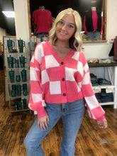 Load image into Gallery viewer, Hot pink checkered sweater