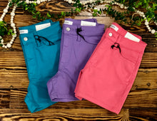 Load image into Gallery viewer, High rise color jean shorts