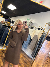 Load image into Gallery viewer, V-neck sweater dress