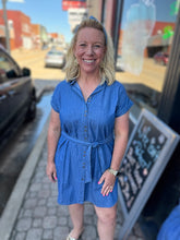 Load image into Gallery viewer, Lauren denim shirt dress