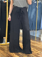 Load image into Gallery viewer, Boho black tiered pants
