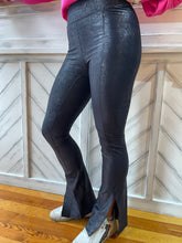 Load image into Gallery viewer, Foil printed slit leggings