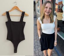 Load image into Gallery viewer, ribbed ruffle bodysuit