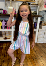 Load image into Gallery viewer, Girls stripped romper