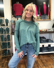 Load image into Gallery viewer, side slit melange long sleeve