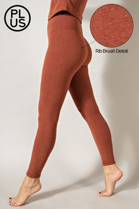 Rae Mode curvy rib brushed leggings