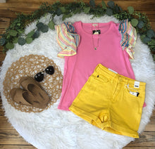 Load image into Gallery viewer, Judy Blue Yellow shorts
