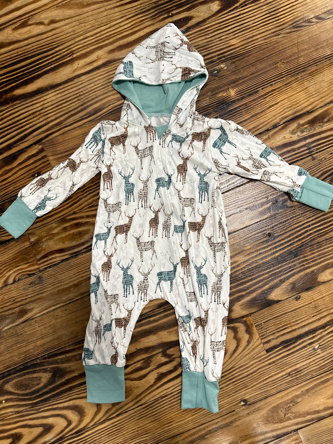 deer hooded onesie