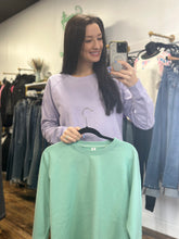 Load image into Gallery viewer, light weight sweatshirt w/ side slit
