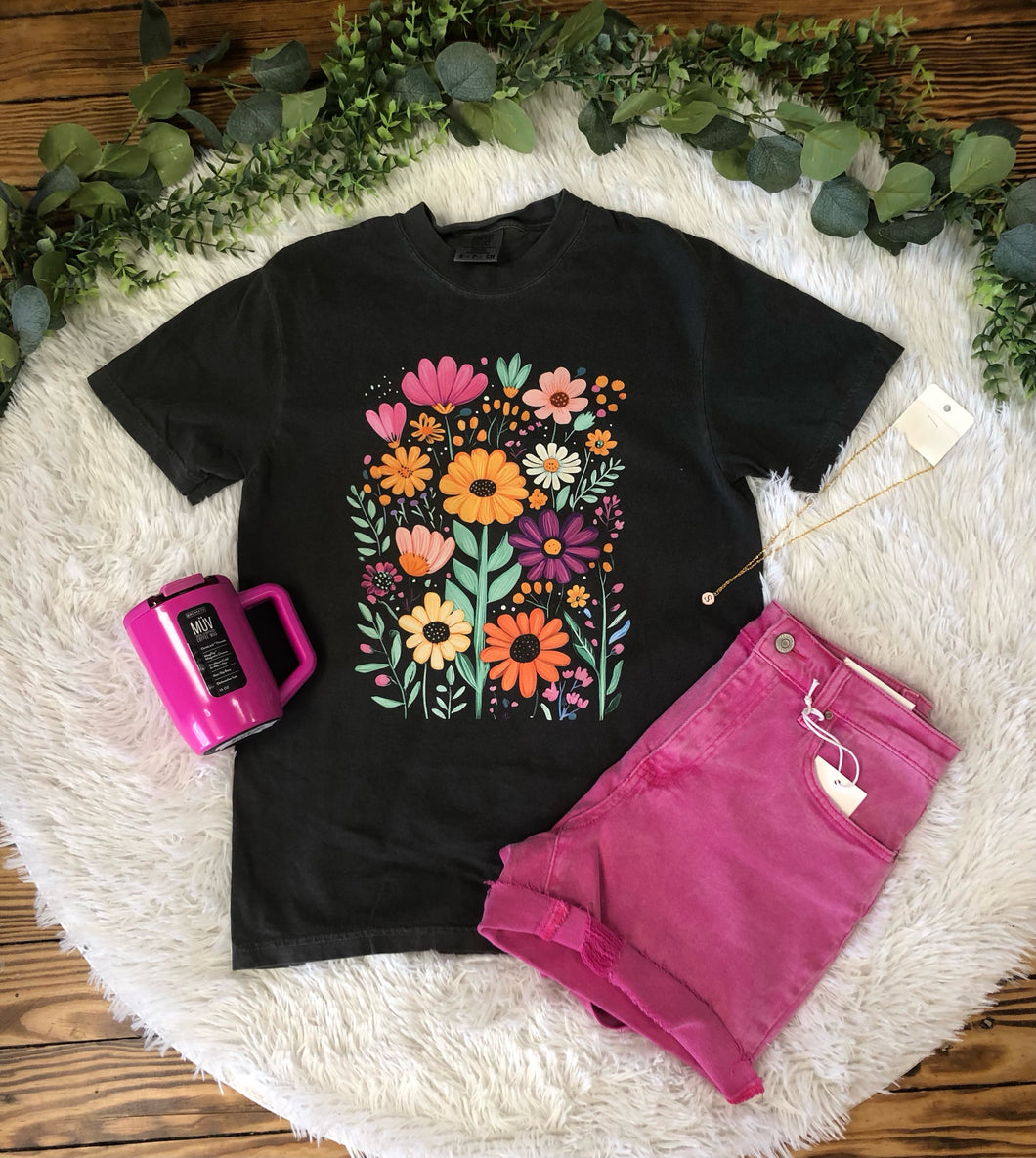 Colorful flower T