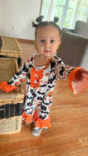 Load image into Gallery viewer, Halloween girls ruffle onesie
