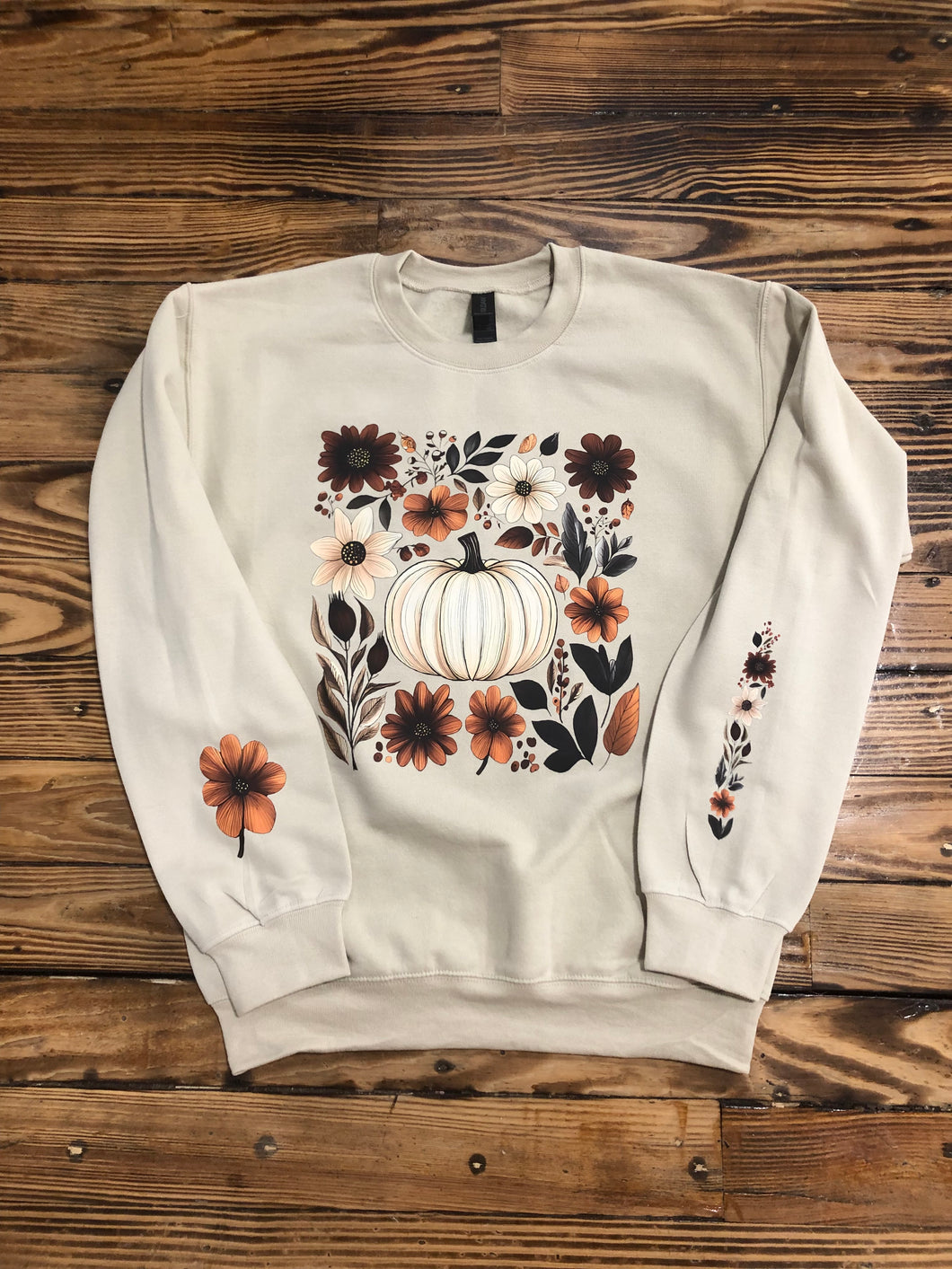 pumpkin sleeve sweatshirt