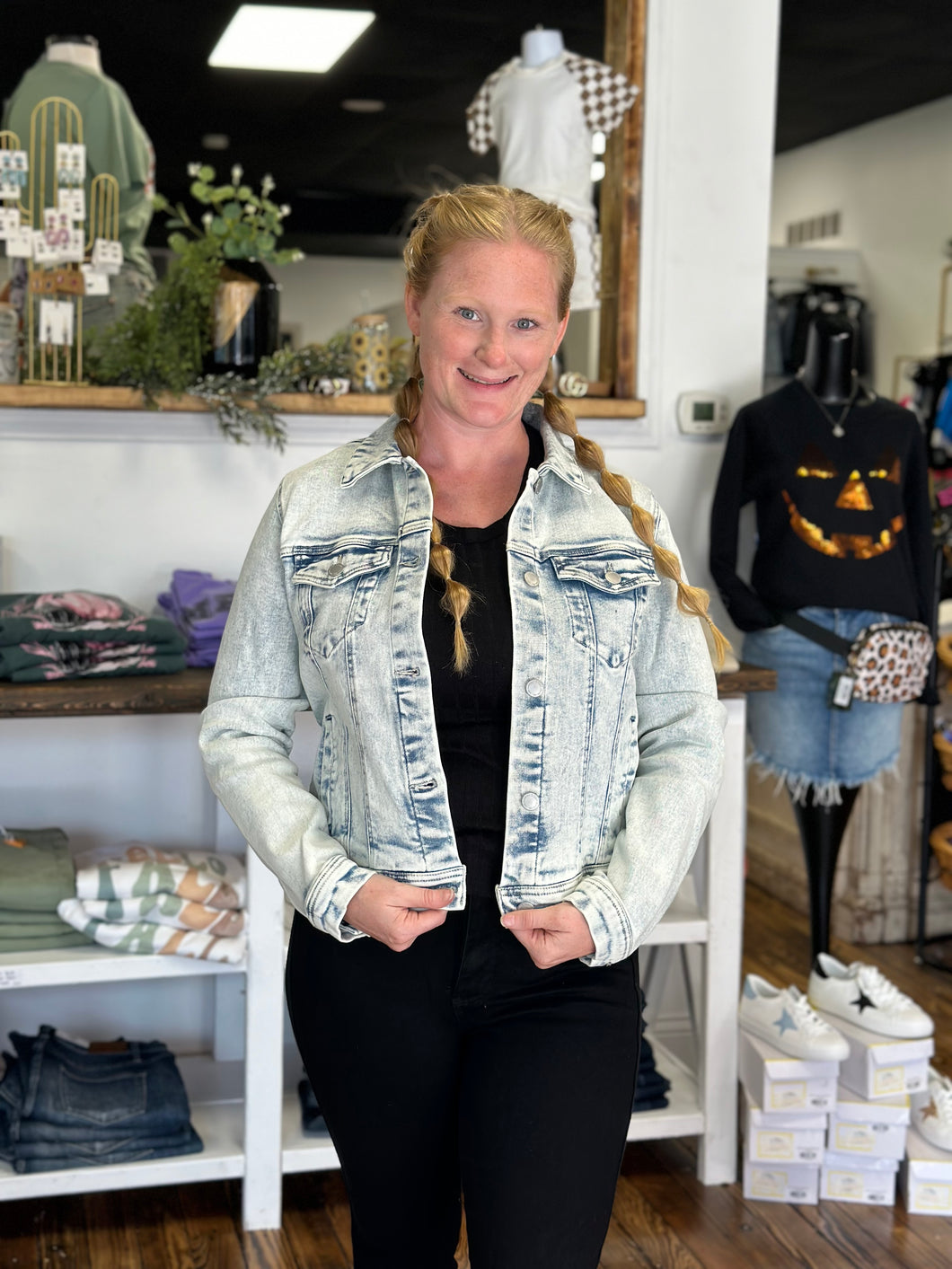 vintage washed denim jacket