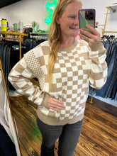 Load image into Gallery viewer, checkered sweater
