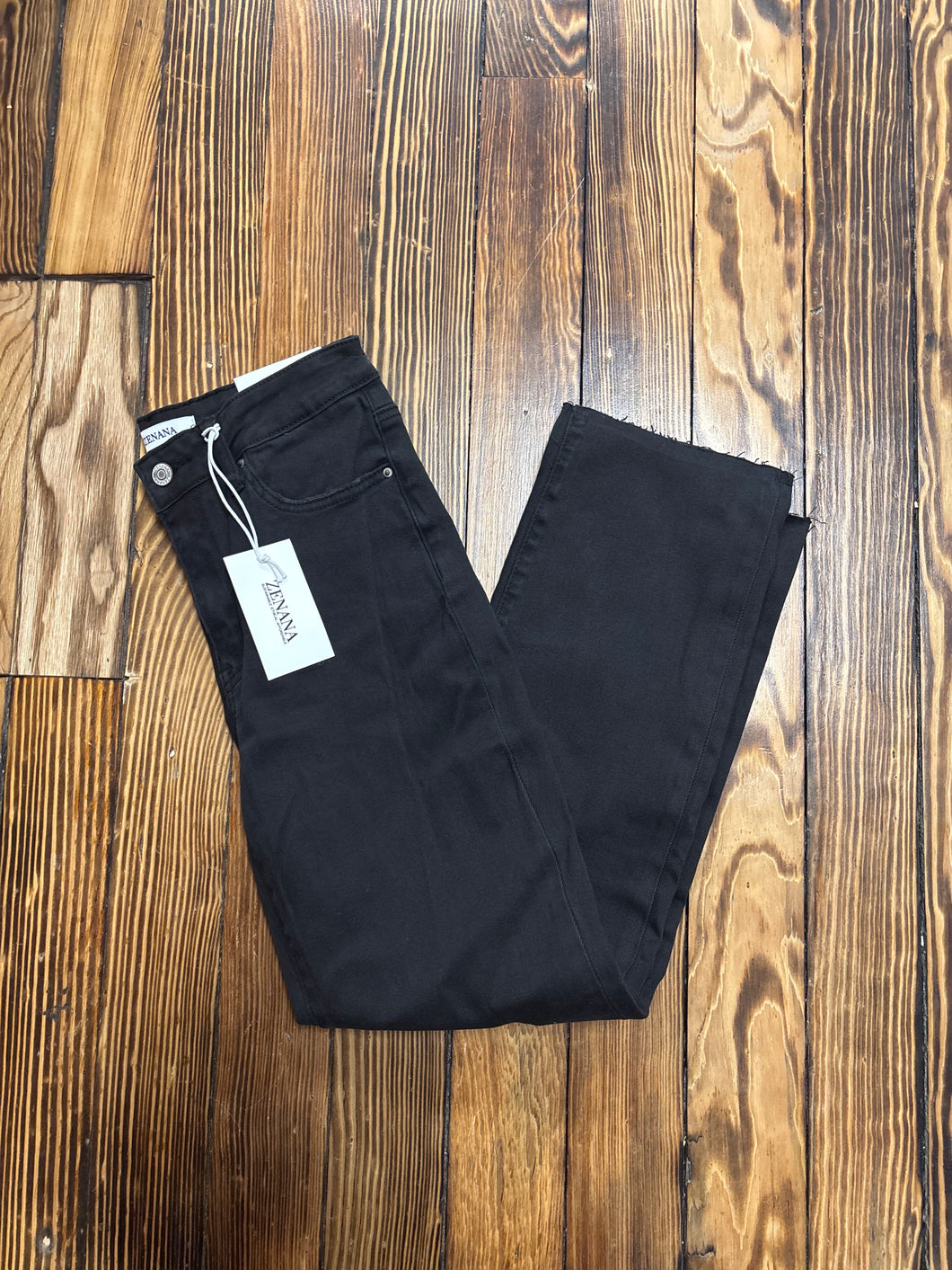 Black ankle crop jeans