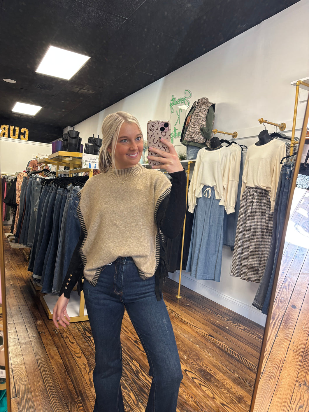 Mocha tie sweater vest