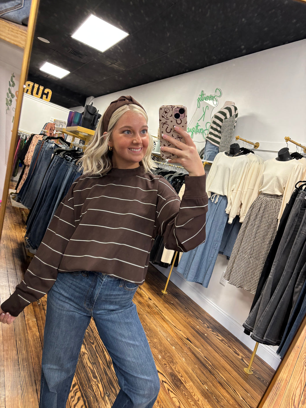 Striped modal long sleeve