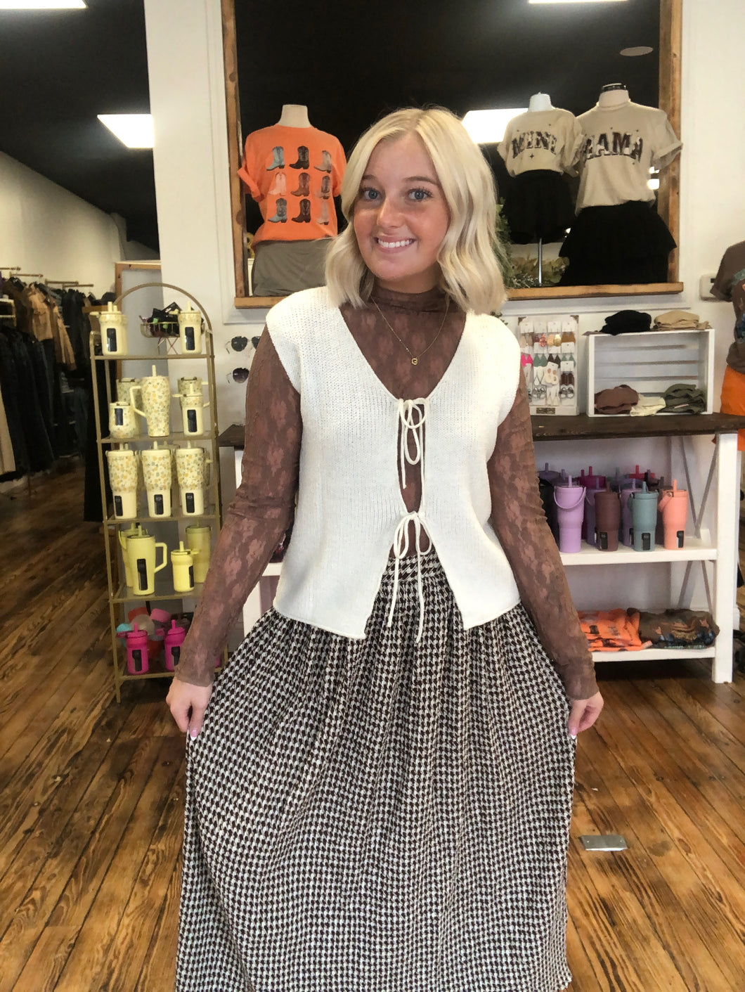 Chocolate patterned skirt