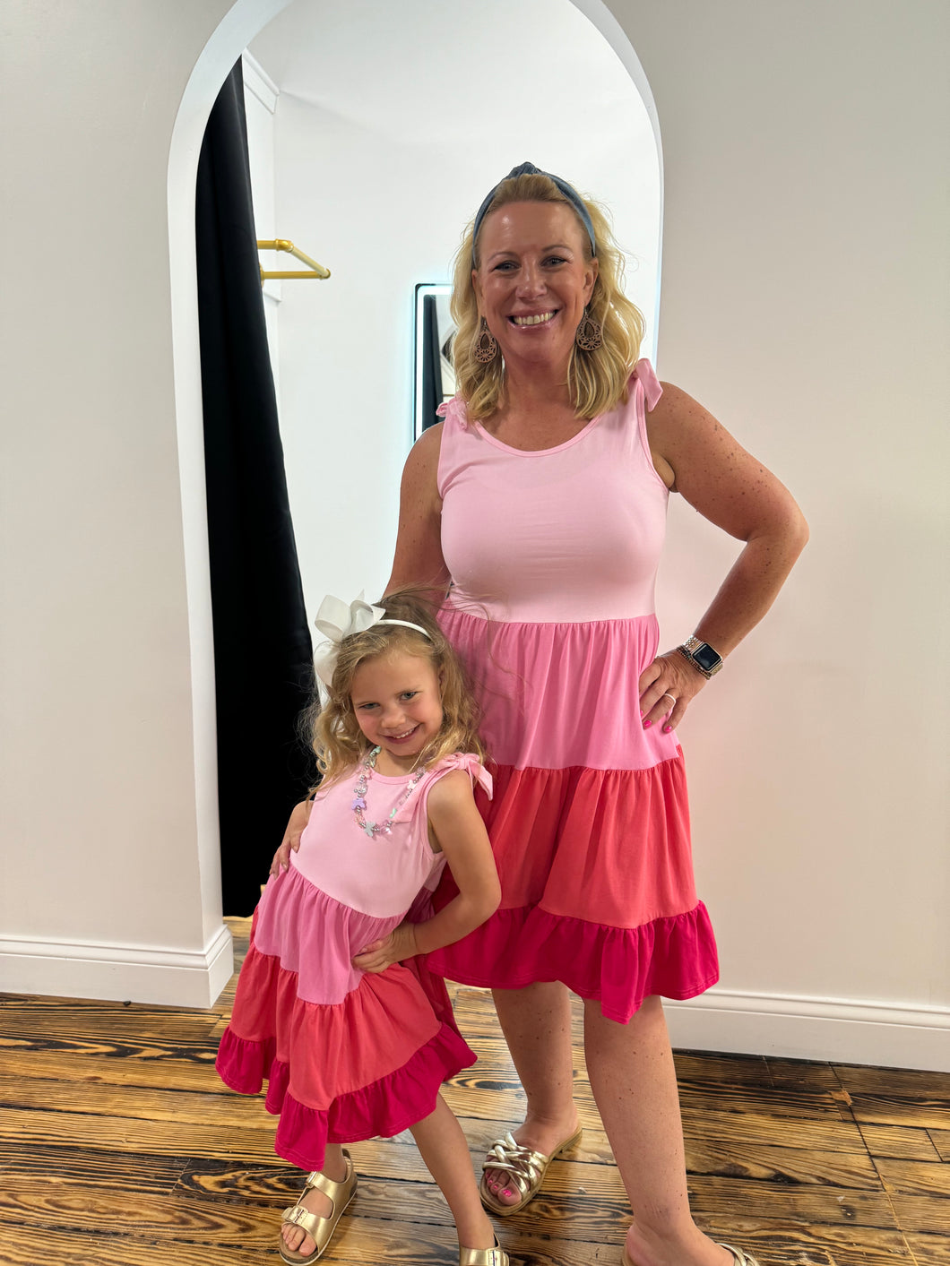 Pink mommy & me dress