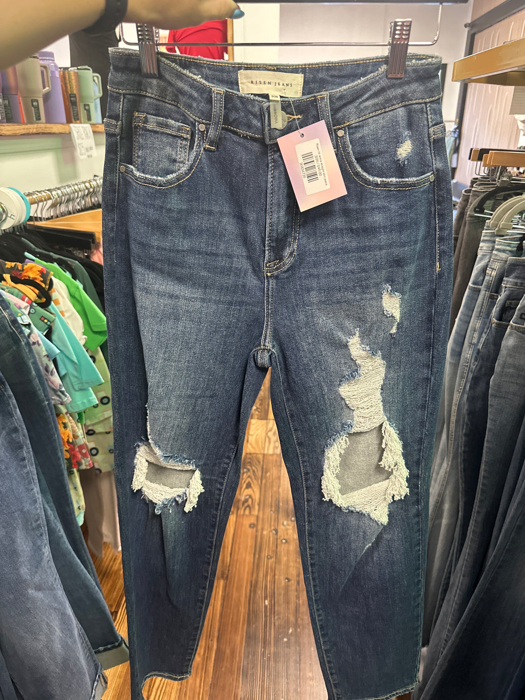 Risen Hr ankle straight slim jeans