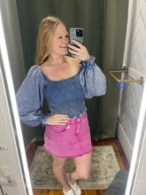 Load image into Gallery viewer, Acid washed denim skirt
