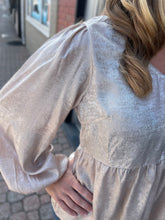 Load image into Gallery viewer, Shimmer champagne blouse
