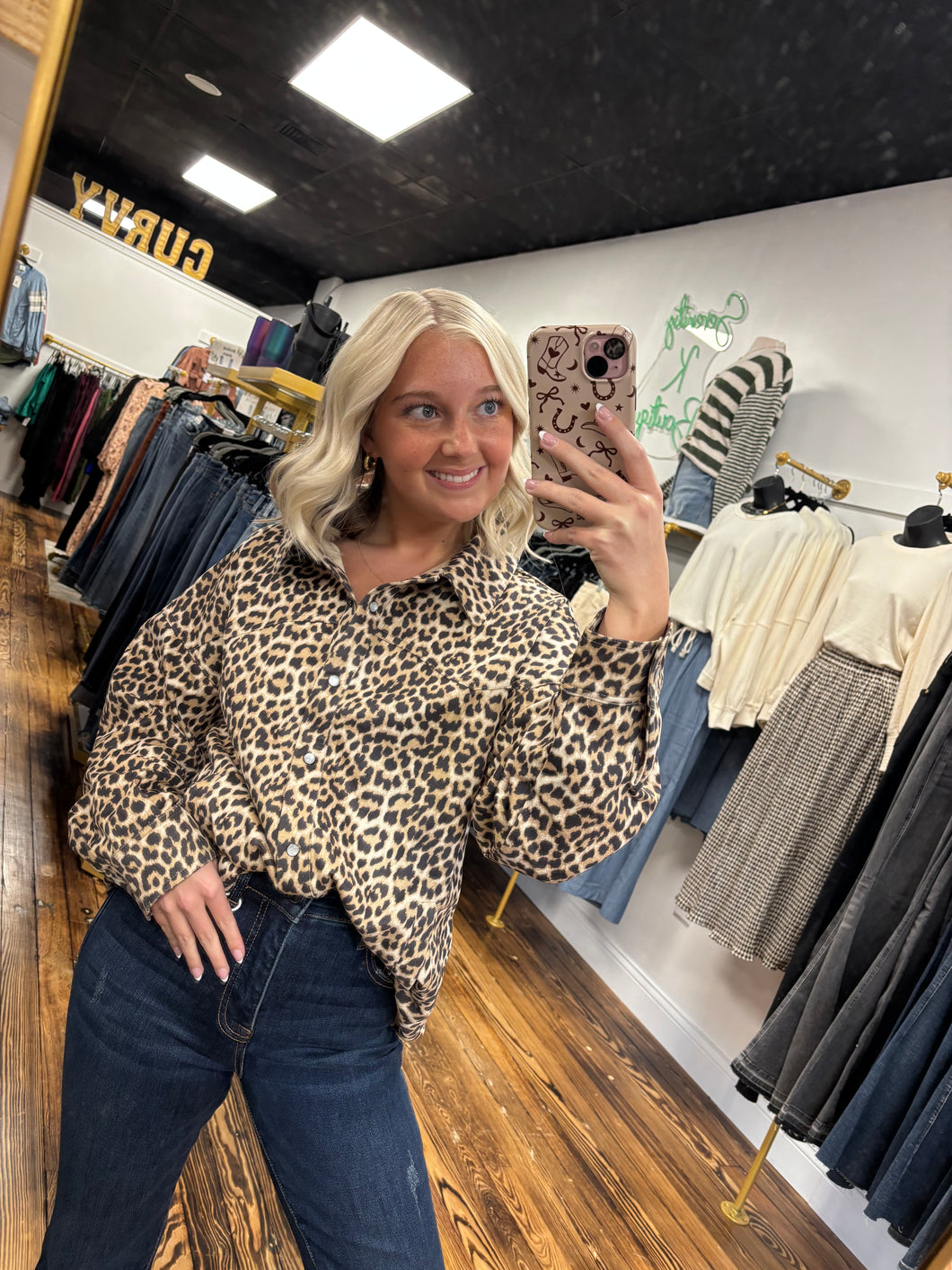 Leopard shacket