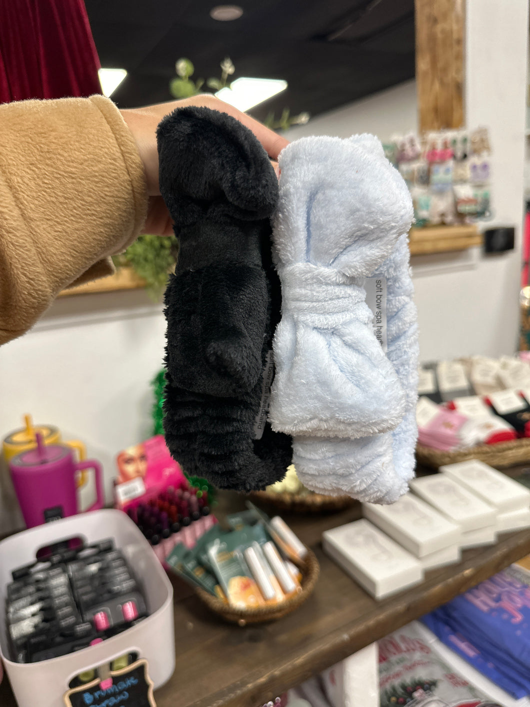 soft bow spa headband