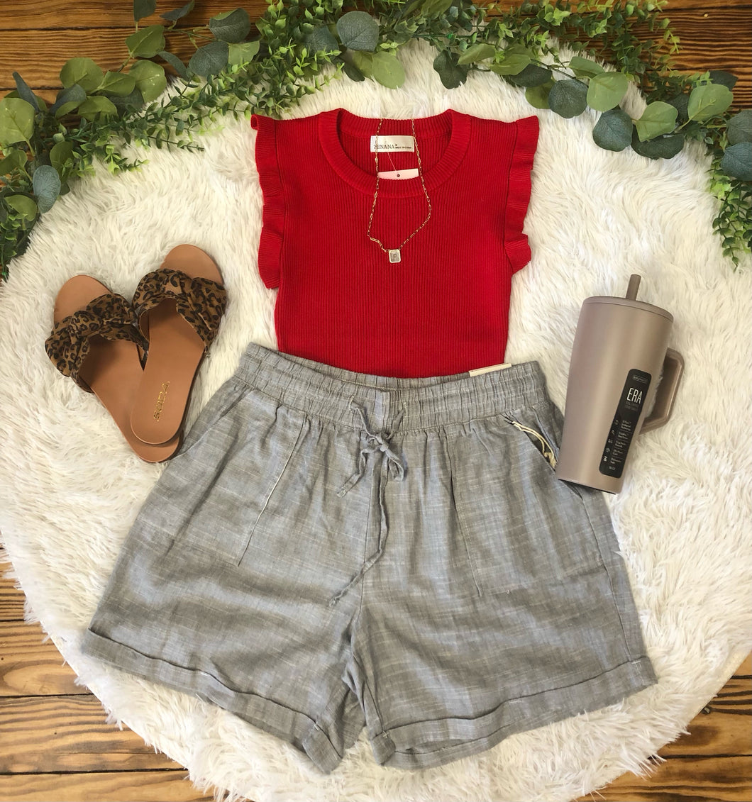grey comfy shorts