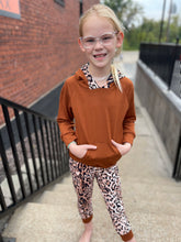 Load image into Gallery viewer, kids cheetah print hoodie set
