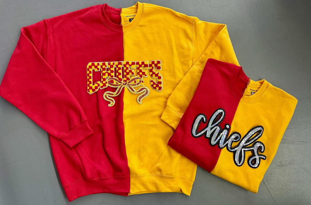 Cheifs patch double sweatshirt