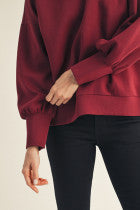 Load image into Gallery viewer, Puff sleeve scuba sweatshirt
