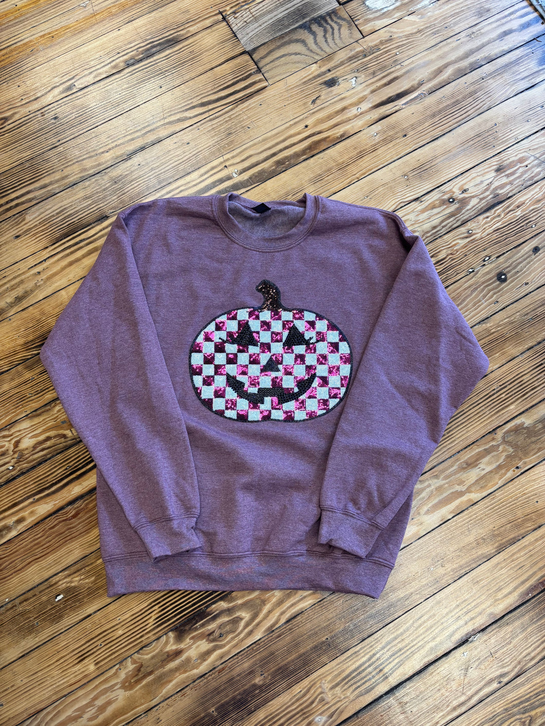 Checkered Pumpkin Sweatshirt