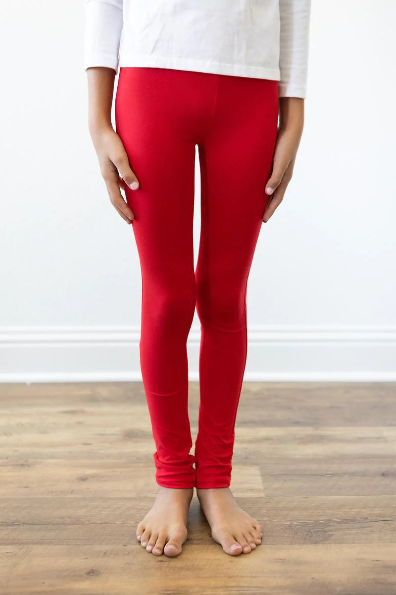 Girls red leggings
