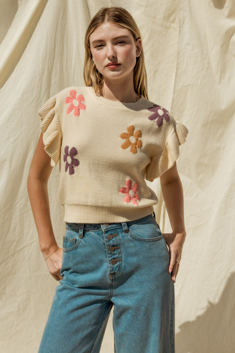 Floral Knit sweater