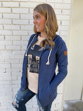 Load image into Gallery viewer, Blue Ampersand Zip jacket
