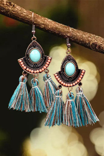 Bohemian tasseled earrings